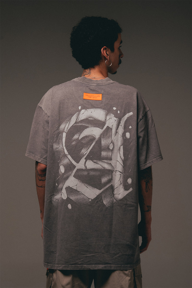 TLA SYMBOL CEMENT GRAY GRAPHIC TEE